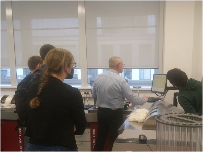 Presentation of testing methods to determine product quality of cotton probes done by Mr. Drieling (FIBRE)