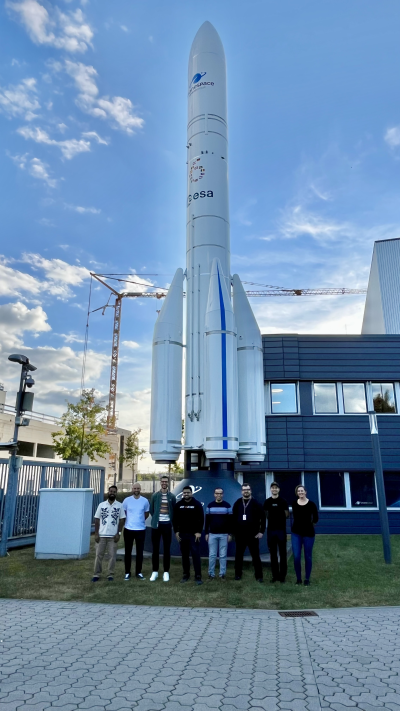Group photo during the tour of the Ariane production facility in Bremen